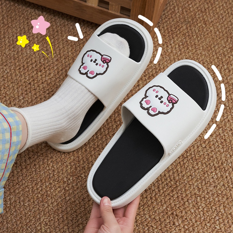 ❀ Chingu ❀ SA016 Sandal Empuk Eva Rumah Motif Bear Kelinci Ringan Santai Sendal Rumah Jalan Jalan Empuk Import Murah