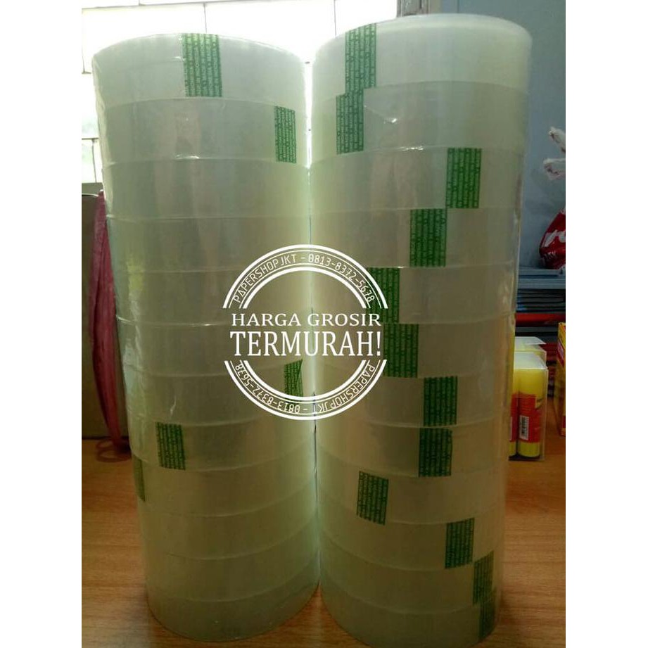 

[[BISA COD]] Lakban Bening 1" Nachi/OPP Tape/Isolasi Solatip Selotip perPack MURAH Kode 1251