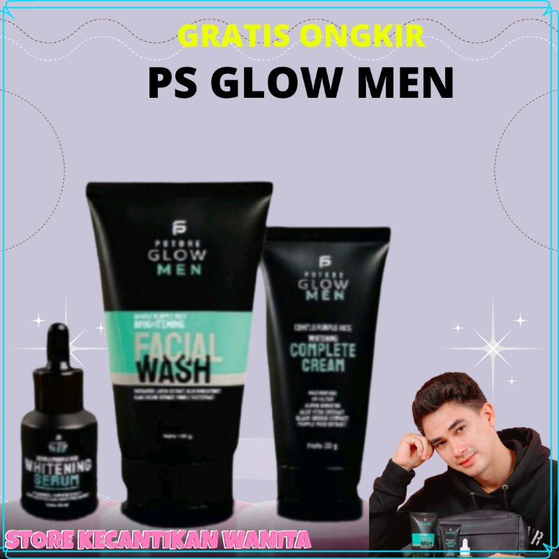 PS GLOW MEN SKINCARE PENCERAH WAJAH PENGHILANG FLEK HITAM PERAWATAN