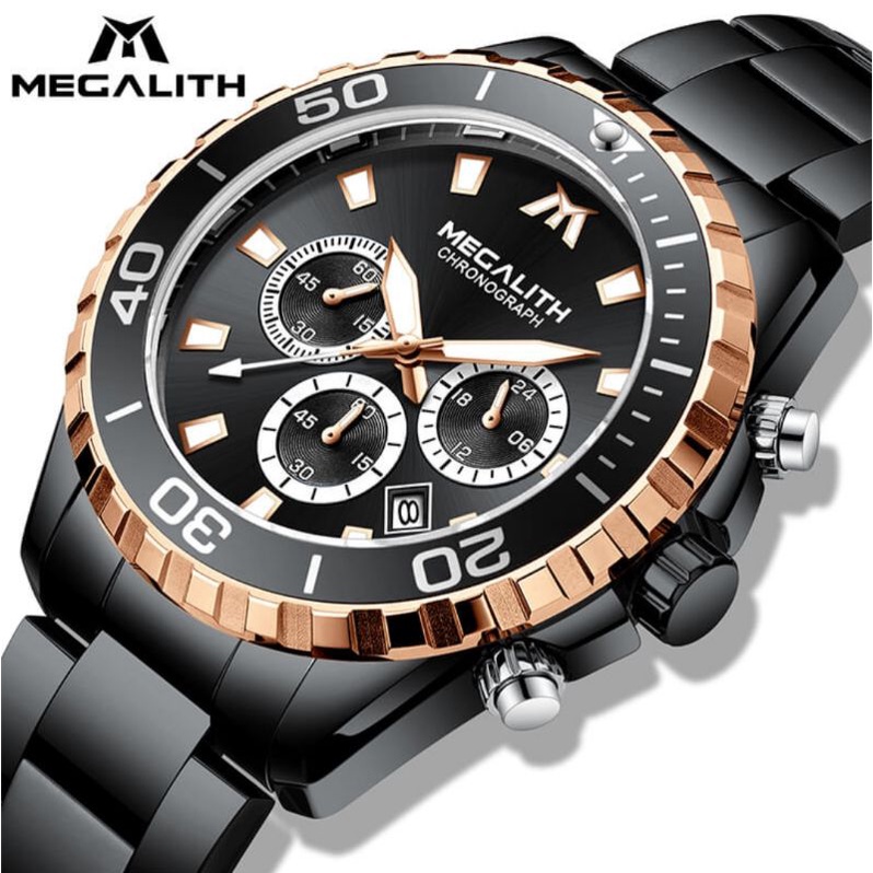 [NEW] MEGALITH Jam Tangan Pria Stainless Steel Strap