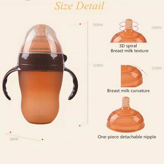 PIKO BELLO Brown Series Botol Susu Anti Kolik