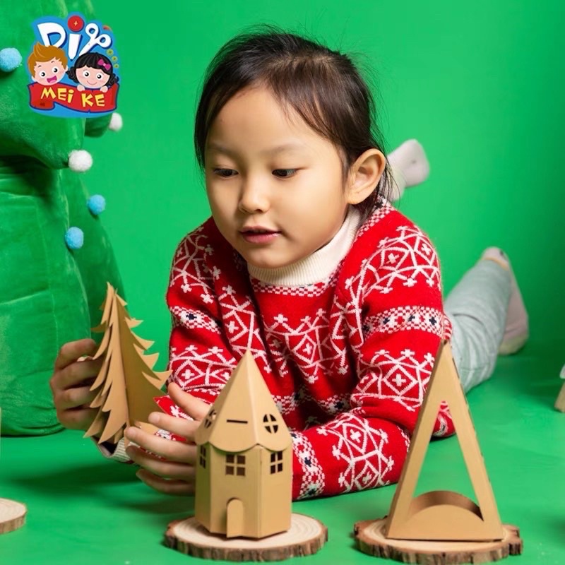 diy christmas theme papercraft set prakarya anak tema natal