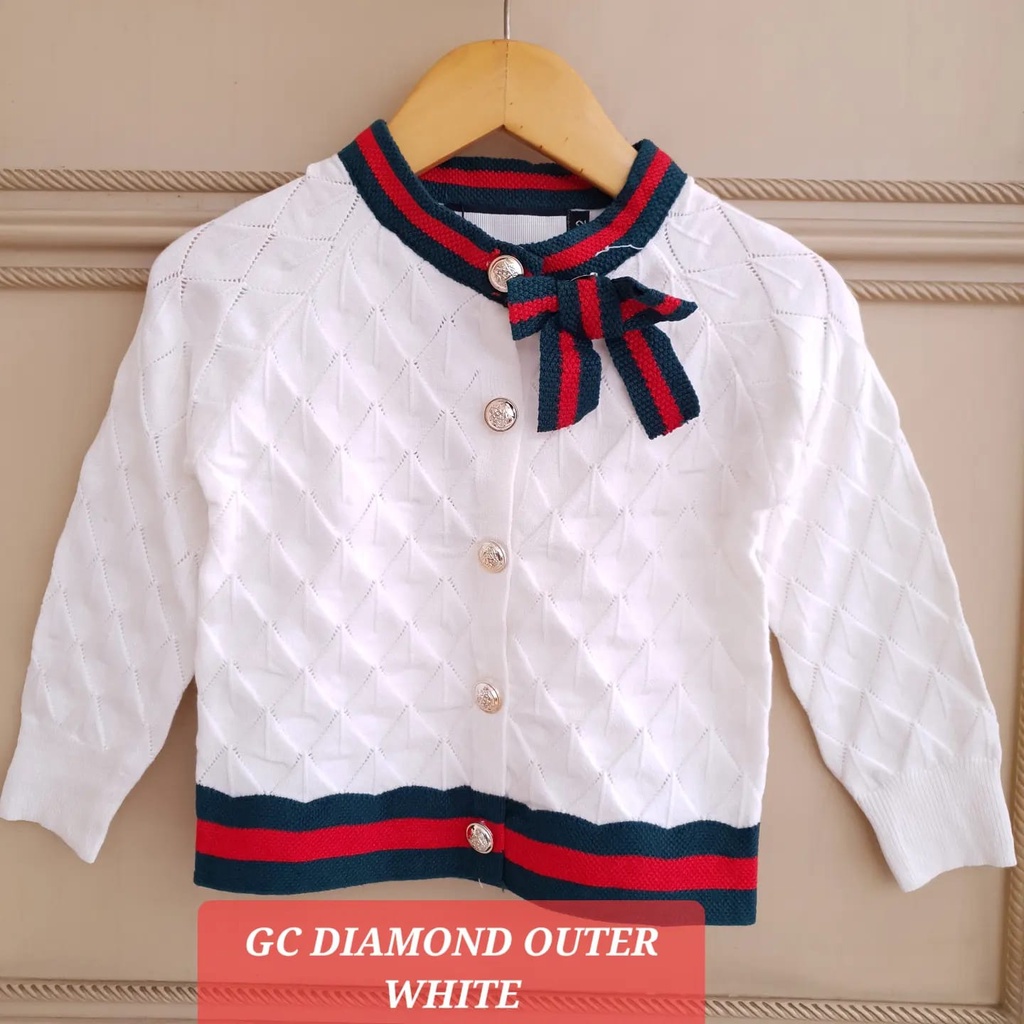 GC DIAMOND OUTER CARDIGAN SWEATER RAJUT ANAK CEWEK IMPOR BRANDED ADEM NYAMAN FASHION KOREA IMPORT KARDIGAN