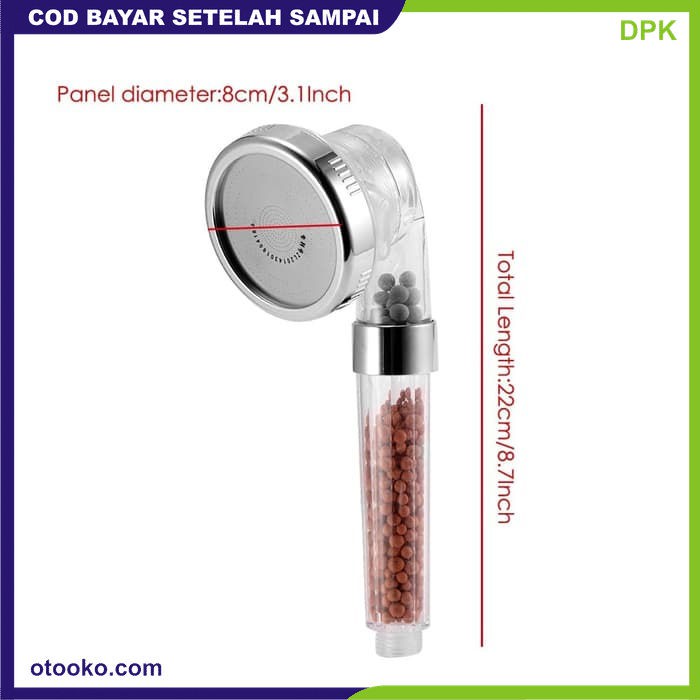 Kepala Ion Head Shower SPA Ionizer Kesehatan Kamar Mandi 3 Mode Ion SPA Ionizer Healthy Crystal 3 Mode Bonus Selang 140CM