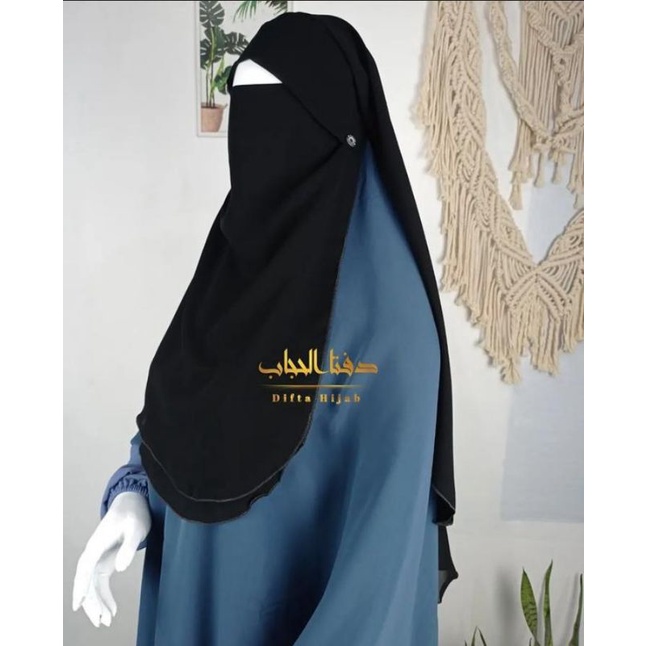 Niqab long yaman / yaman kancing/ cadar yaman