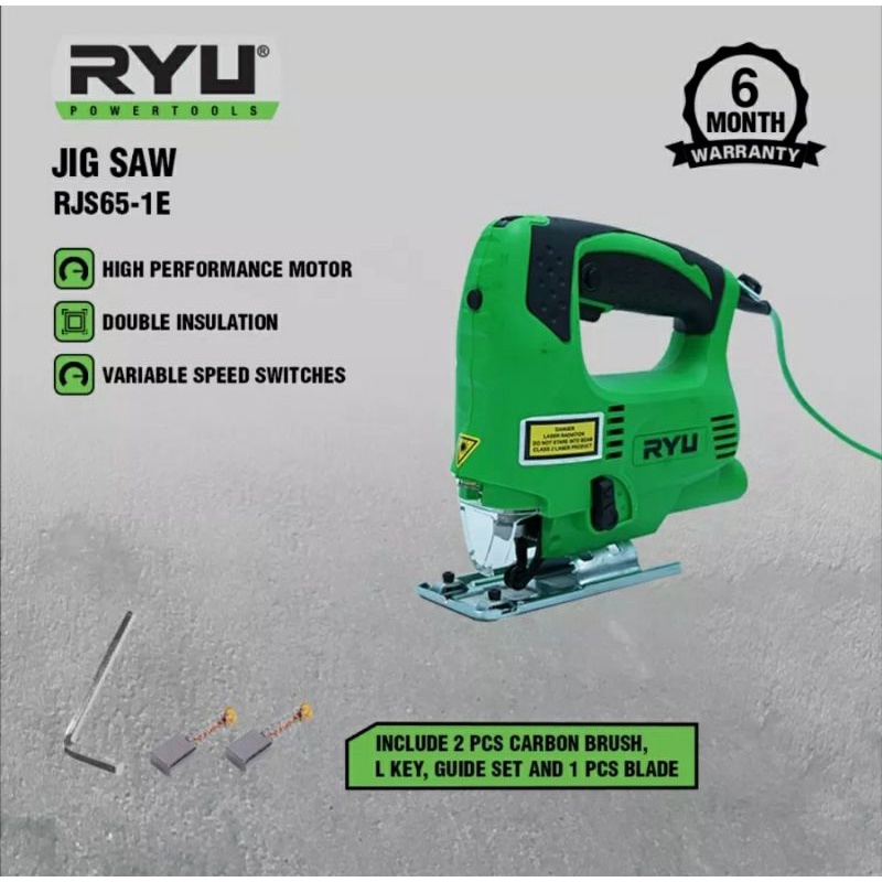 RYU RJS 65E-1 Mesin Jigsaw Gergaji Ukir Kayu Triplek With Laser Gergaji Listrik Jig Saw