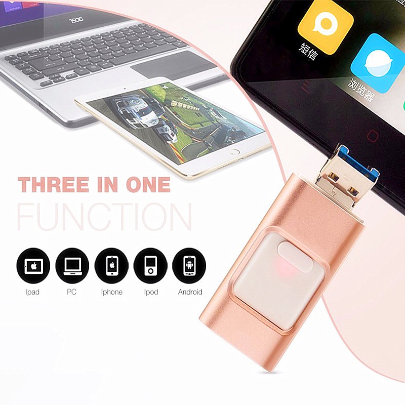 3 in 1 Phone OTG USB Flash Drive 32GB~512GB High Speed Business U disk Pendrive