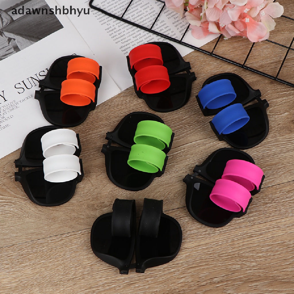 Adawnshbhyu 1pcs Kacamata Hitam Lipat Polarized UV400 Slap Sport Foldable Wristband Shades