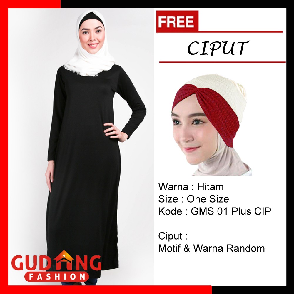 Gamis Muslimah Modern Terbaru Plus Free Ciput (COMB)