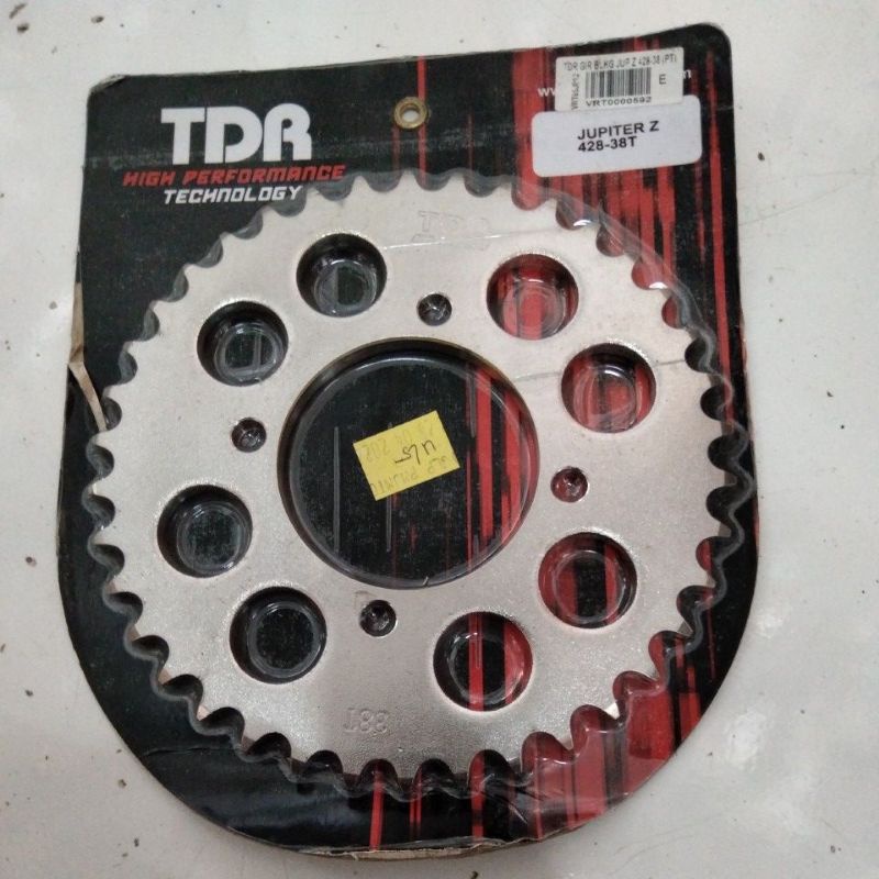 Gir Gear Belakang TDR Jupiter Z F1ZR RxKing 428 38T 38 T Sprocket Rear F1 Force 1 F1Z FIZ R ZR FIZR Alfa Vega Rxk Rx King Mx Sigma-1