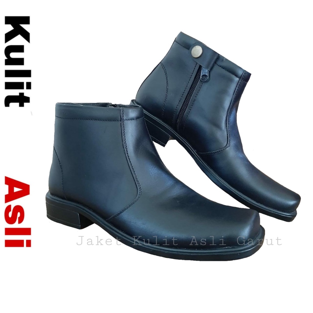 Sepatu Kulit Asli Sepatu Pria Boots Model Brodo Kulit asli garut
