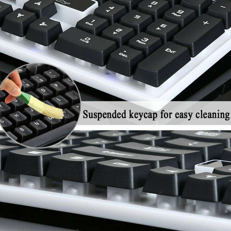 &lt; M.A &gt;keyboard mechanical komputer Set Gaming Mouse dan Keyboard USB Cable RGB