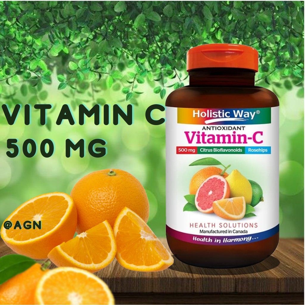 Holistic Way Vitamin C 500 mg + Bioflavonoids 100 Capsules Shopee