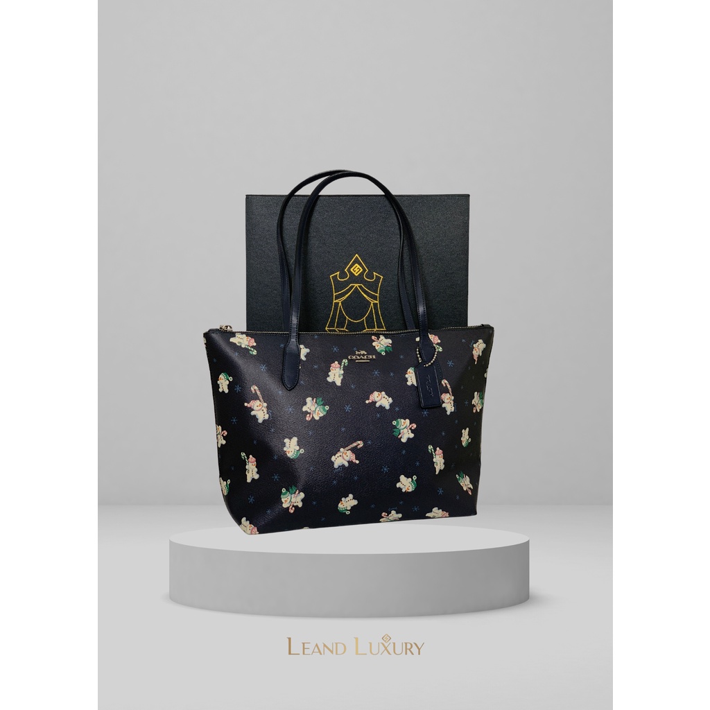 CO SNOWMAN TOTE MIDNIGHT MULTI C7255