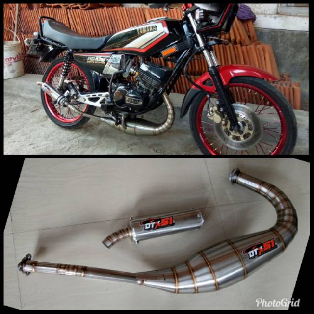 Knalpot model repsol racing full stainles rx king ninja 2tak 2 tak drag dtx51