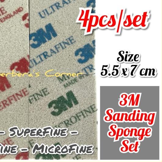 ☋ 3M Sanding Sponge Set 5.5 x 7 cm + 7 Grades Polisher Amplas Gundam ♚