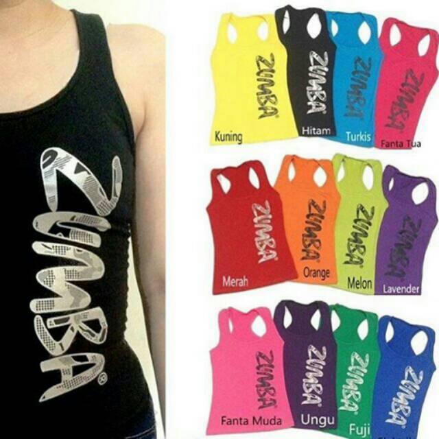 BAJU ZUMBA / BAJU SENAM/Tanktop senam/zumba side