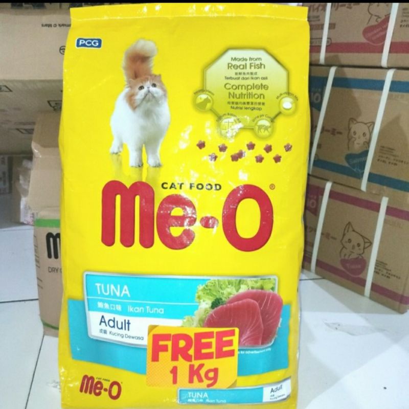 

promo! grab gojek makanan kucing meo tuna 7kg free 1kg