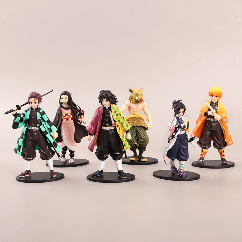 action figure kimetsu no yaiba set figure tanjiro nezuko figure super effect kimetsu figure set demo