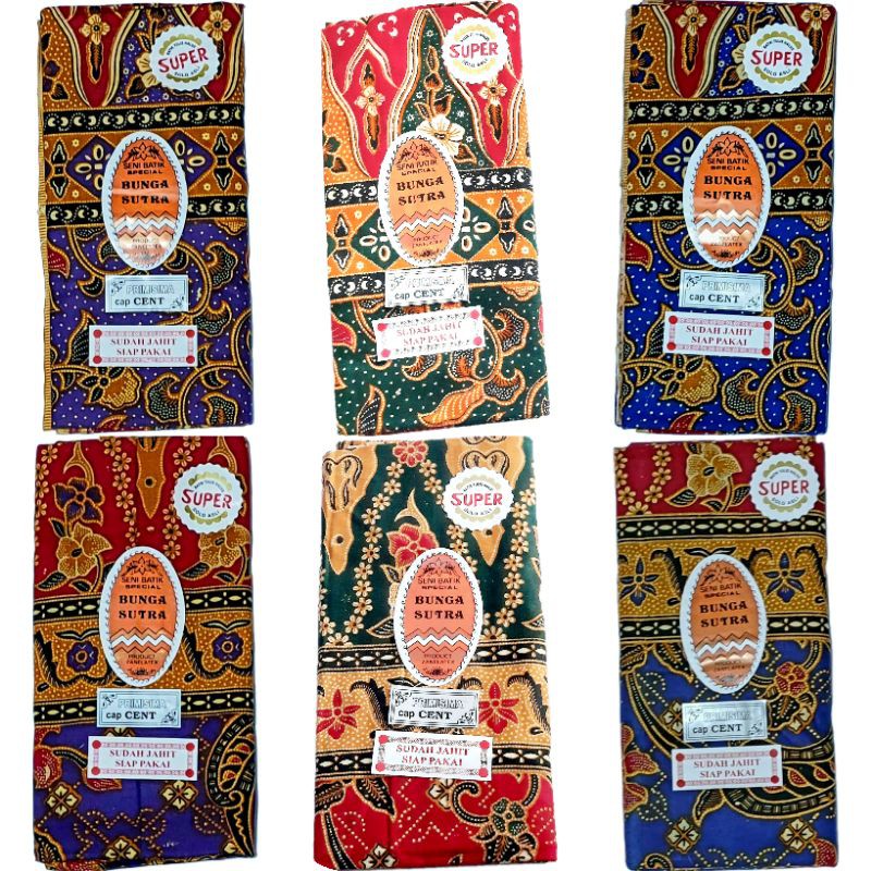 KAIN SARUNG BATIK UNTUK WANITA CAP CENT BUNGA SUTRA