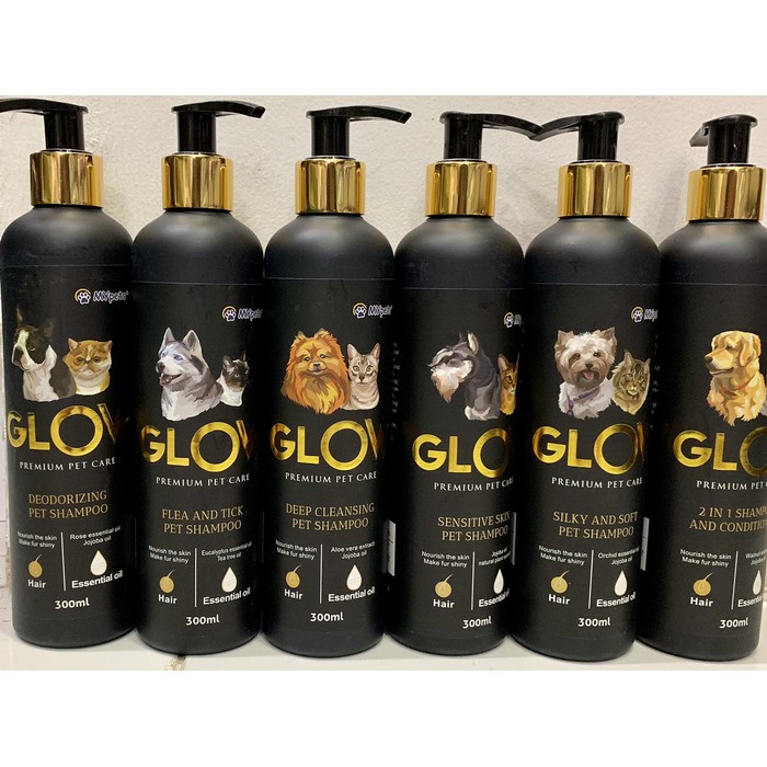 Glow Shampoo Premium 300ml - Shampoo Kucing Anjing Deodorizing