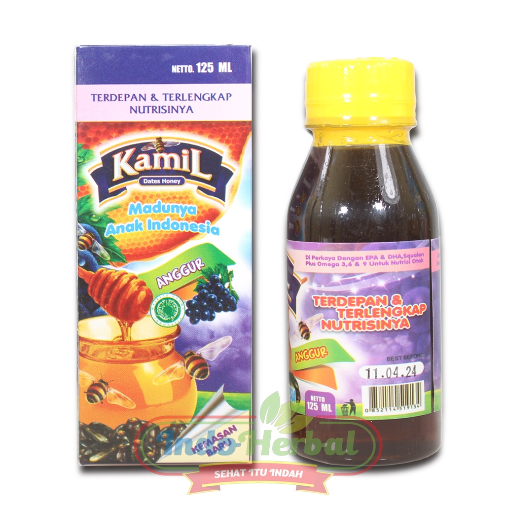 Madu Anak KAMIL Rasa Anggur 125ml - Madu Nafsu Makan