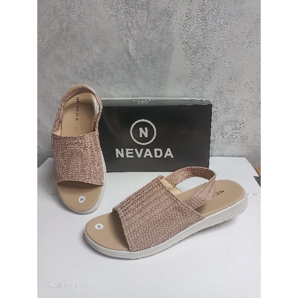 Sandal Nevada Rajut Elastis | Sendal Cewek Slop Rajut