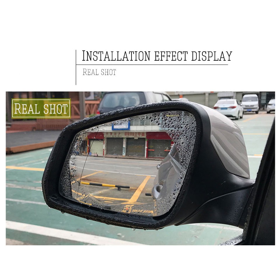 【GOGOMART】Sticker Oval Kaca Spion Anti Embun / Anti Fog Rainproof Waterproof 2 PCS