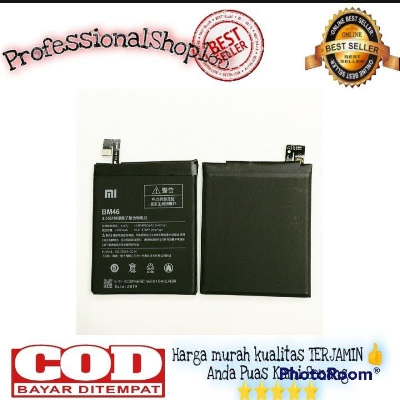 PS - Baterai batre batere battery original Xiaomi Redmi Note 3 /BM46 / BM - 46 / BM 46