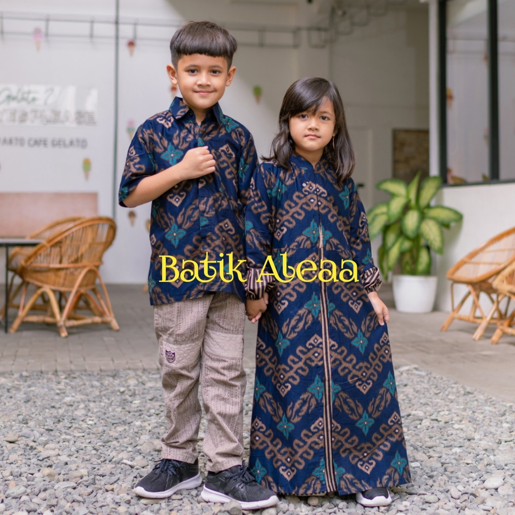 COUPLE GAMIS HEM ANAK SONGKET PRABU BIRU