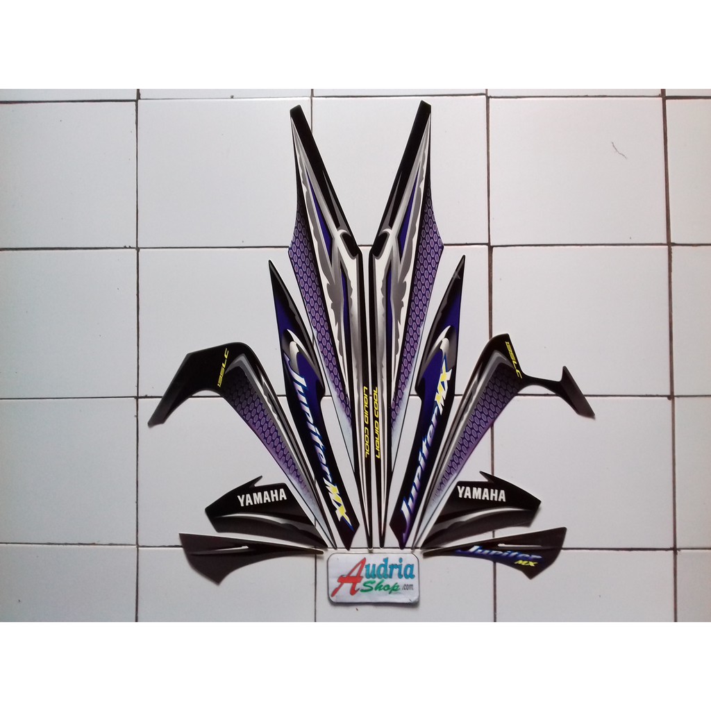 Striping Stiker Motor Yamaha Jupiter Mx 2007 Hitam Ungu Shopee