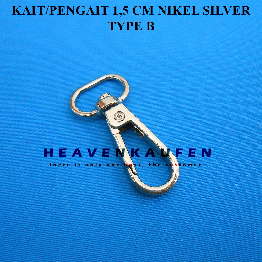 Kait Pengait 1,5 cm Nikel Silver Kualitas Premium Type B