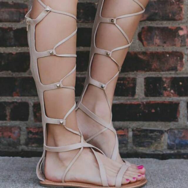 Sandal gladiator kulit asli