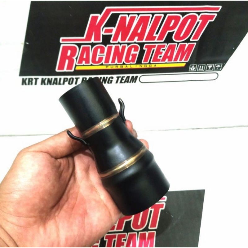 Slip On 38mm ke 50mm Hitam dof Sambungan knalpot Racing Klx Crf Dtracker Vario Beat Mio DLL