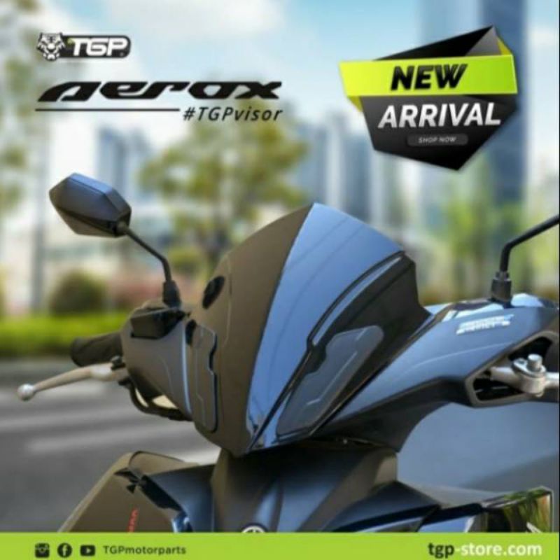 Visor tameng Yamaha Aerox 155 dan New Aerox  Connected 2021 original TGP