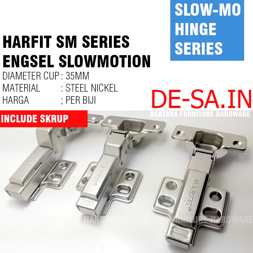 Harfit SM - 35MM Engsel Sendok Slow Motion - Clip-on Soft Closed  Conceal Hinge