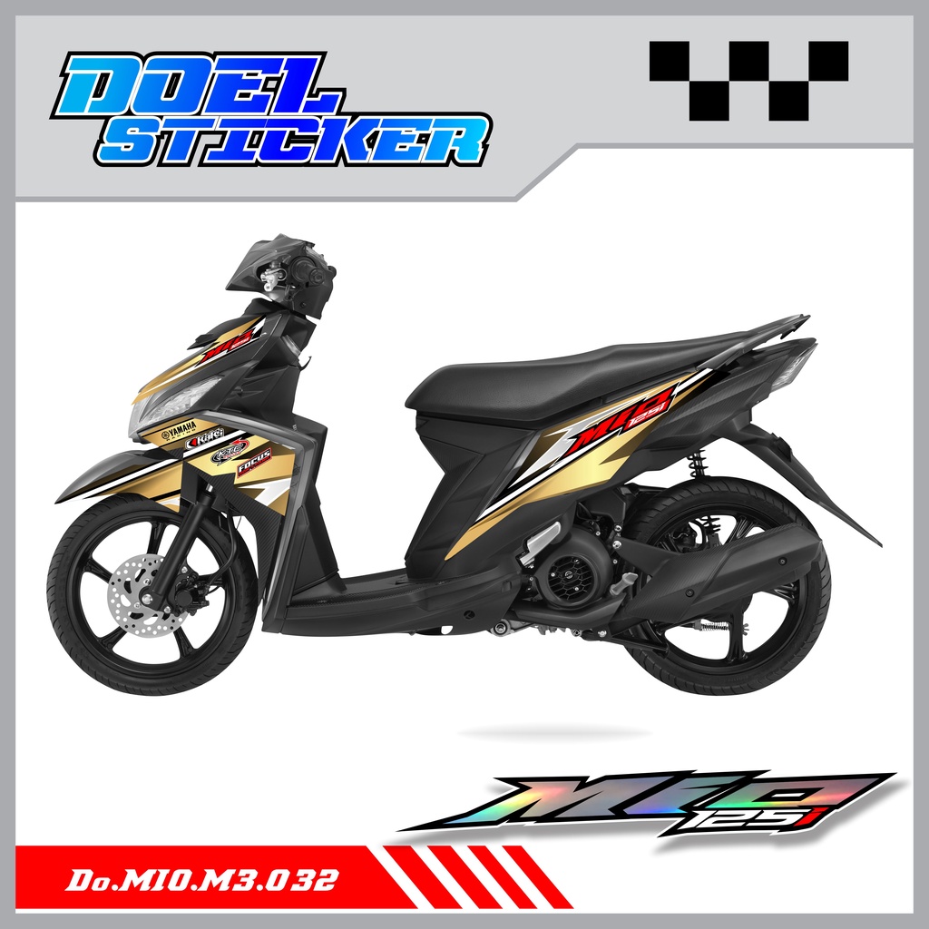Sticker Striping Mio M3 , Mio Z , Mio 125 List Variasi Hologram pelangi,Crome Doel 032