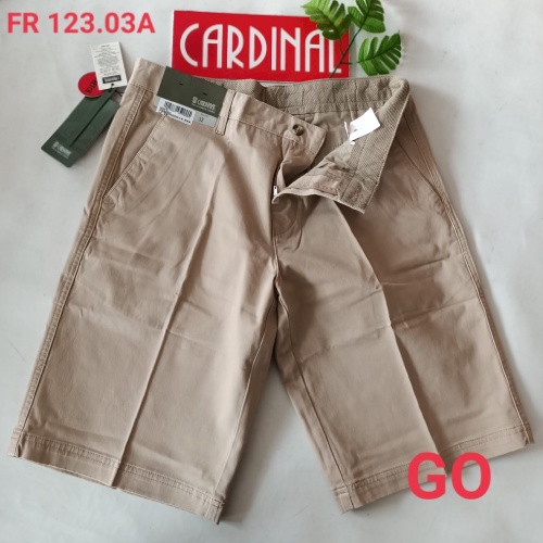 gof 31 CARDINAL FBBXX Celana Pendek Polos Stretch Kotak Motif Original Celana Santai Laki-Laki