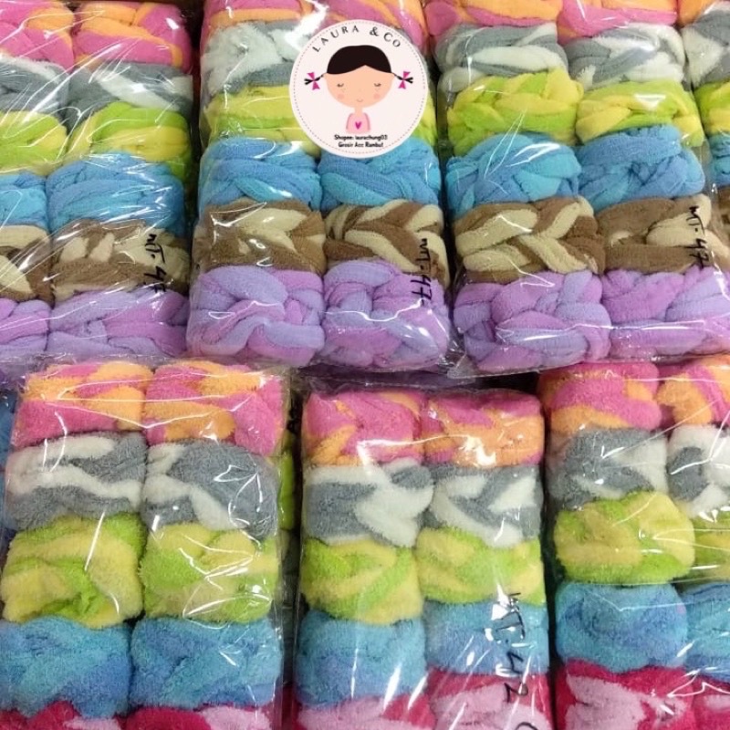Ikat Rambut Kepang Lilit 6PC Grosir Handuk Kain