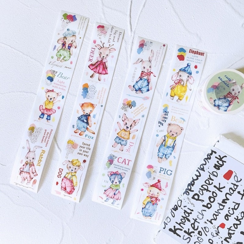 

[Sample] Sonia’s Illustration Cute Animals Paper & PET Tape