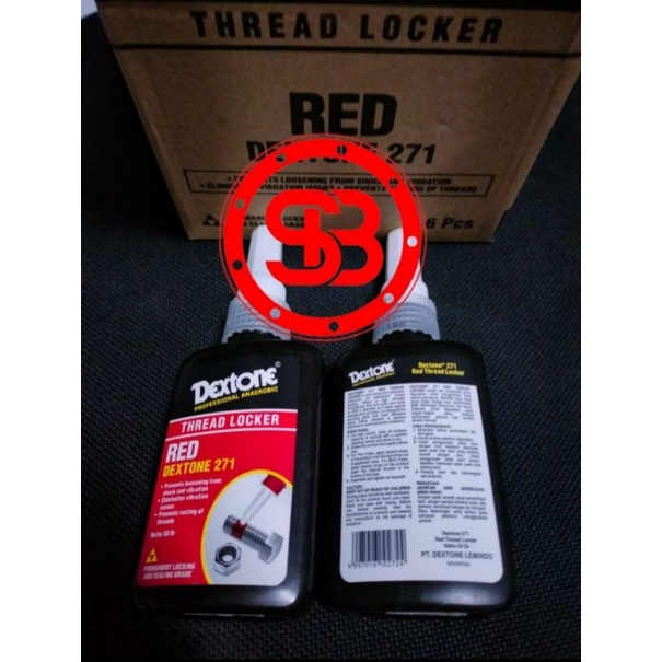 LEM THREAD LOCKER 271 RED MERAH DEXTONE 50ml  / LEM BAUT 50 ml