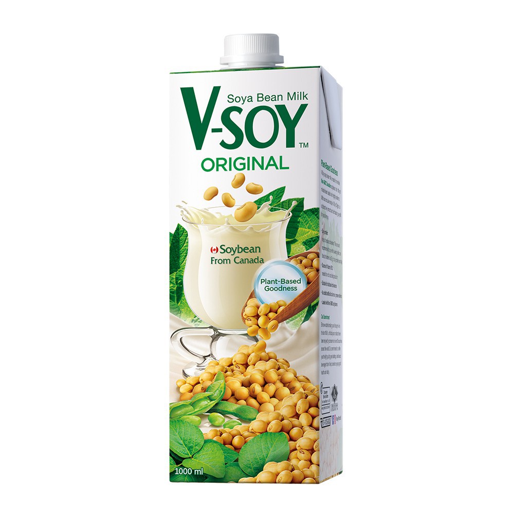 V-Soy Susu Kedelai Original ( VSoy Milk Non GMO) 1L