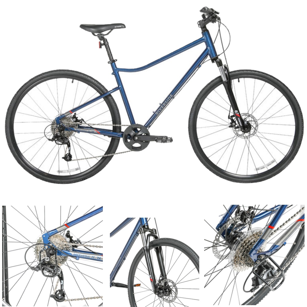 SEPEDA HYBRID RIVERSIDE 500 BLUE PRODUK IMPORT SEPEDA CITY HYBRID ORIGINAL BTWIN