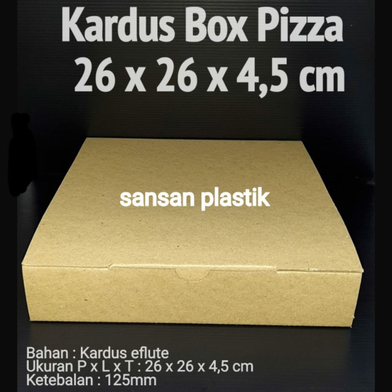 Kardus Box pizza 26 x 26 x 4,5 cm / Kardus Box pizza UK 26cm