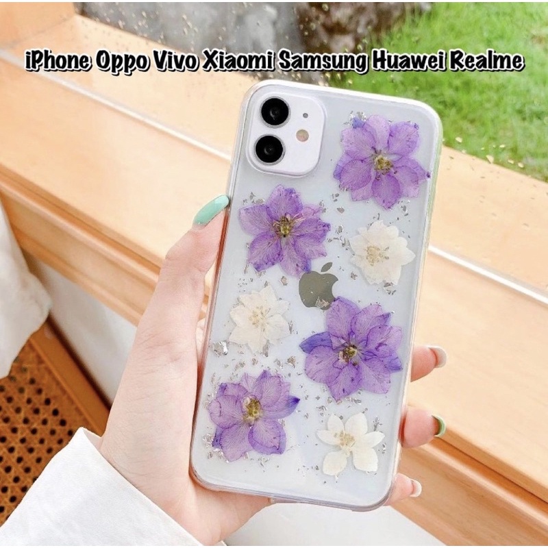 Dried Flower Case Oppo A54 A74 5G A53 A33 A11k Vigo V21 X60 V11 Pro Y51A X50 Samsung A72 A52 A32 M02