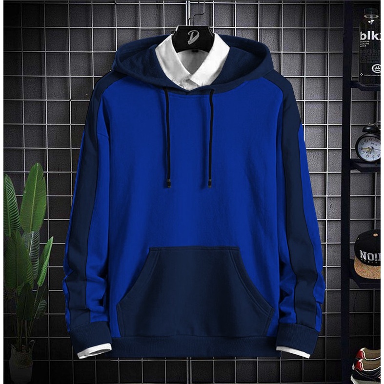 Hoodie POLOS Kombinasi  / Hoodie Dewasa / Hoodie Pria / Hoodie Terbaru / Flava Store