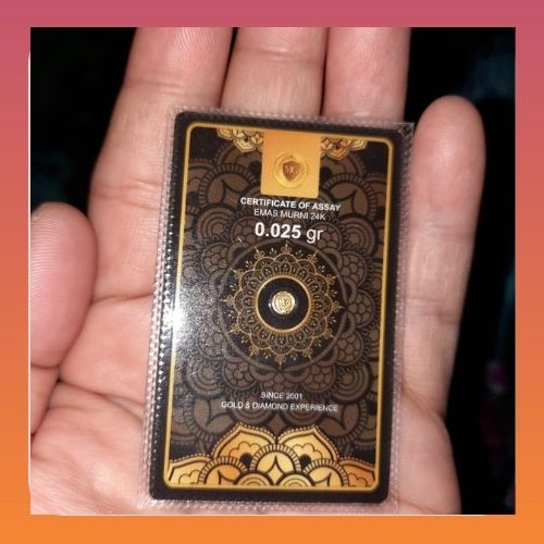 Reward Hadiah Souvenir Angpao Pake Nota Dan Sertifikat Minigold Garansi Beli Kembali 0.025