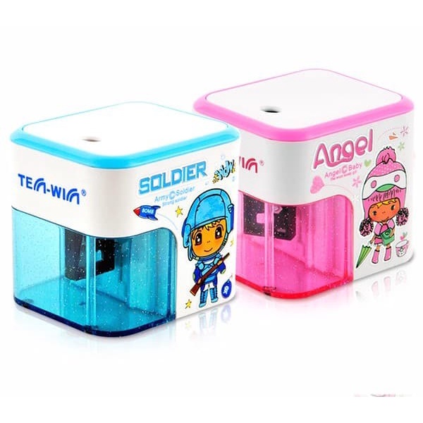 

Rautan Pensil Anak Serutan Otomatis Elektrik Protabel Tenwin - Merah Muda promo