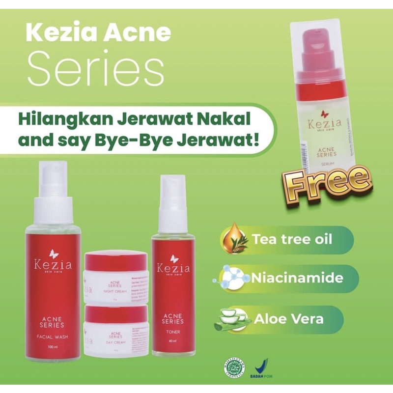 【Official Seller】KEZIA SKIN CARE Paket Wajah Whitening Acne Darkspot