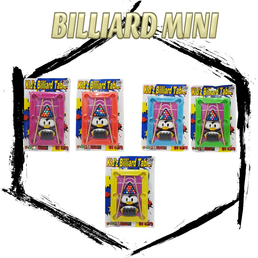 Mainan Blliard Mini / Mainan Bola Sodok Mini Sachet 8779